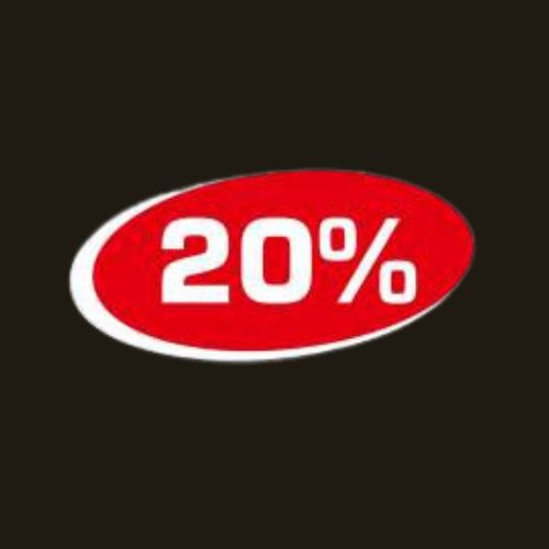 Aufkleber 20%