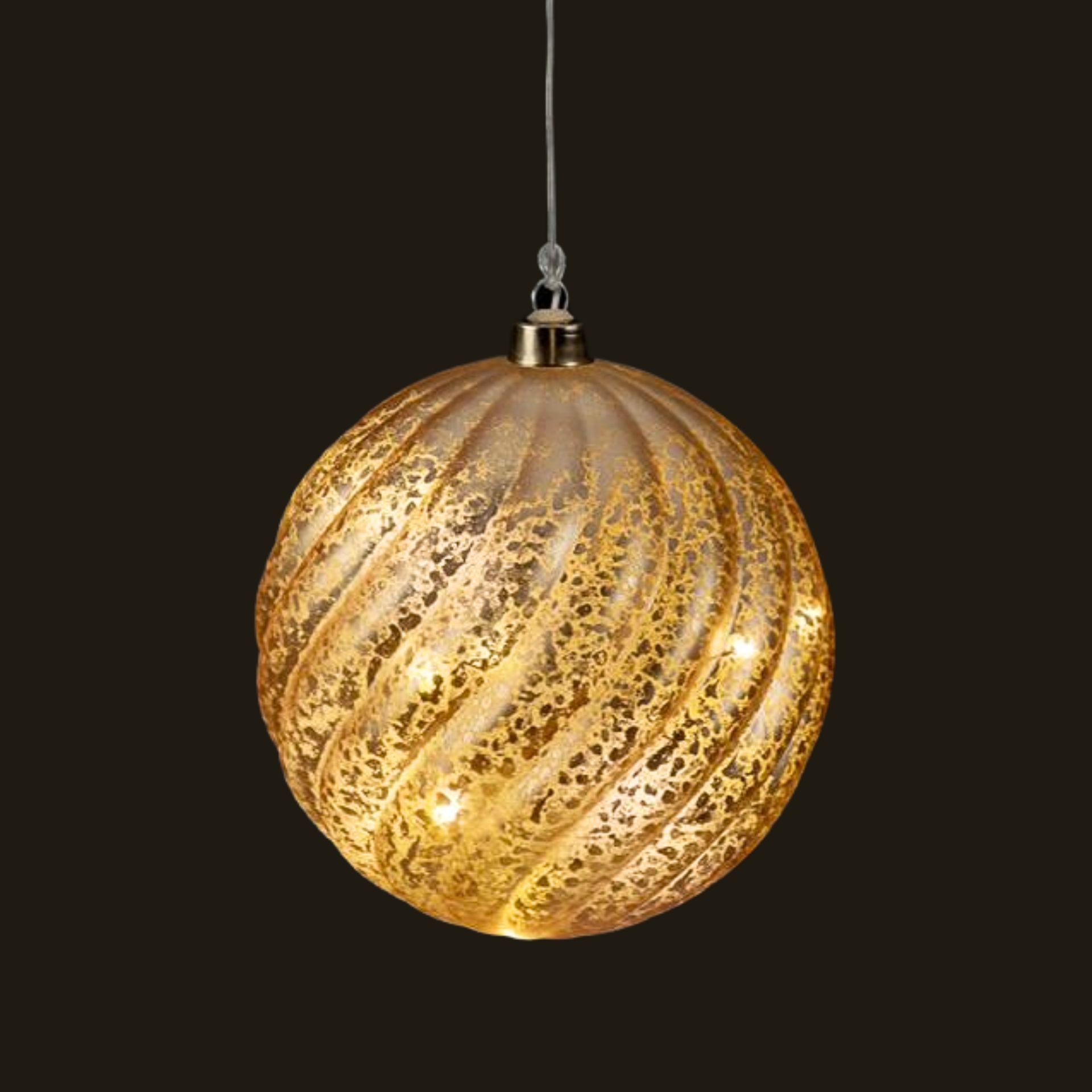  LED Glas Kugel rose, gross
