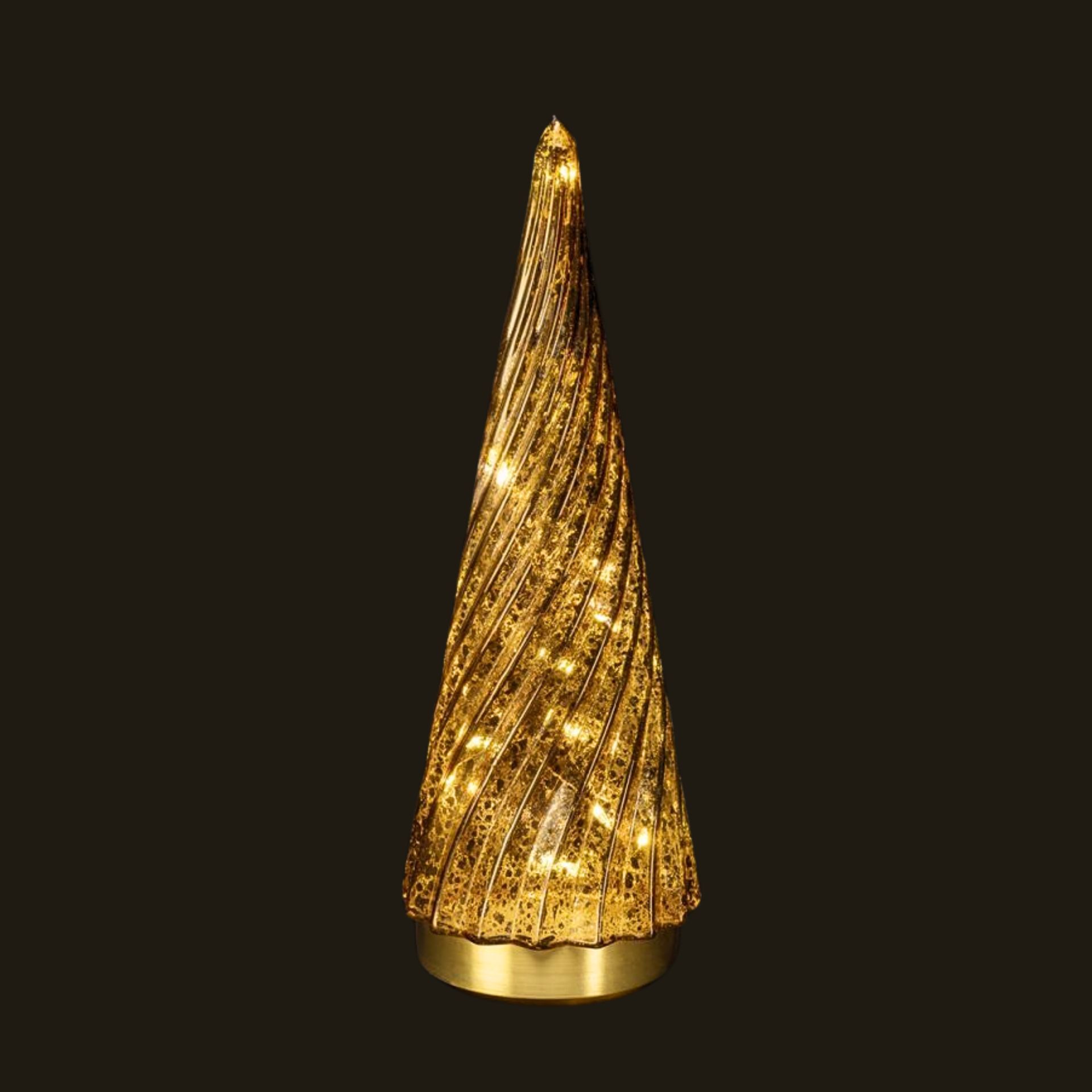 LED Glas Baum braun