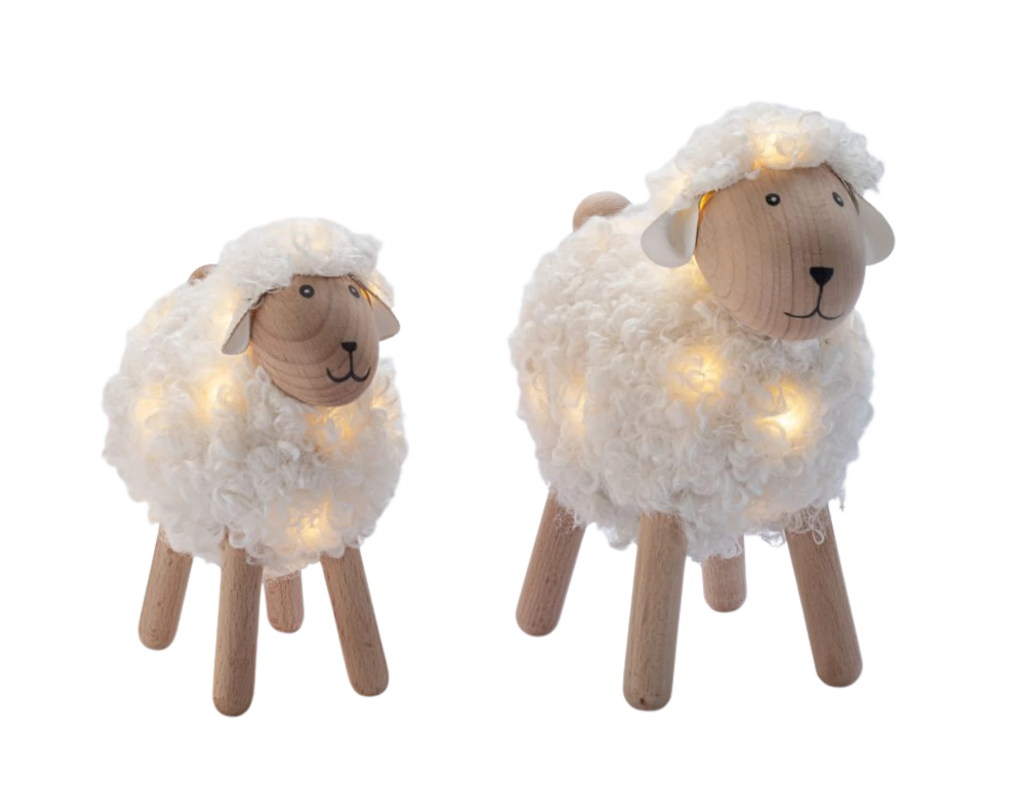 LED Mini Schaf Set 2-teilig