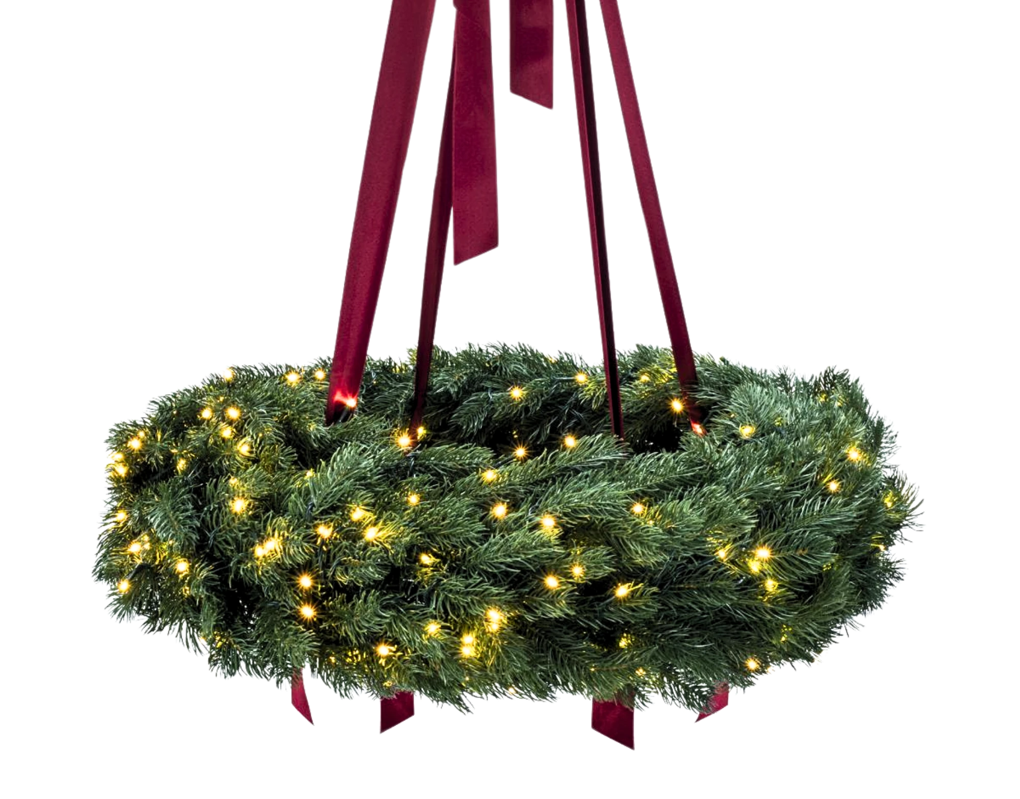 Couronne de sapin avec lumière LED