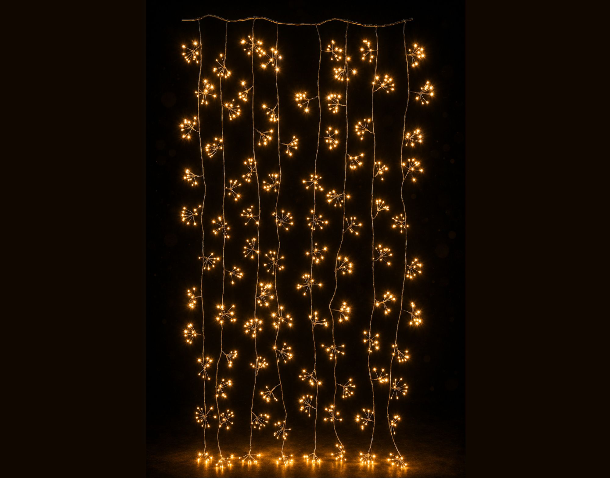 Rideau lumineux LED Flower Curtain cuivre 220 × 100 cm