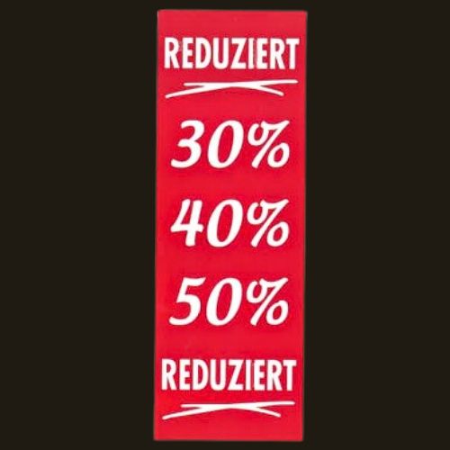 Affiche reduziert 30% 40% 50%