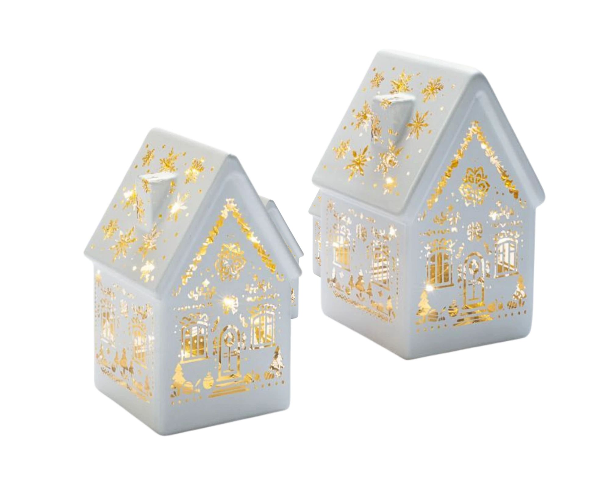 LED Glashaus Set Weiss