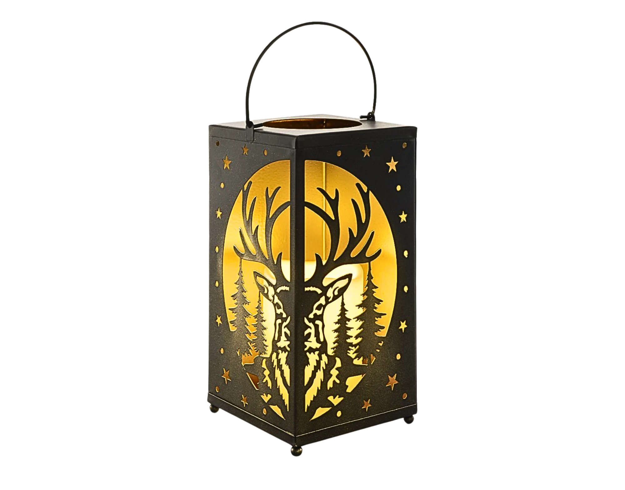 LED Kerzenlaterne Hirschmotiv