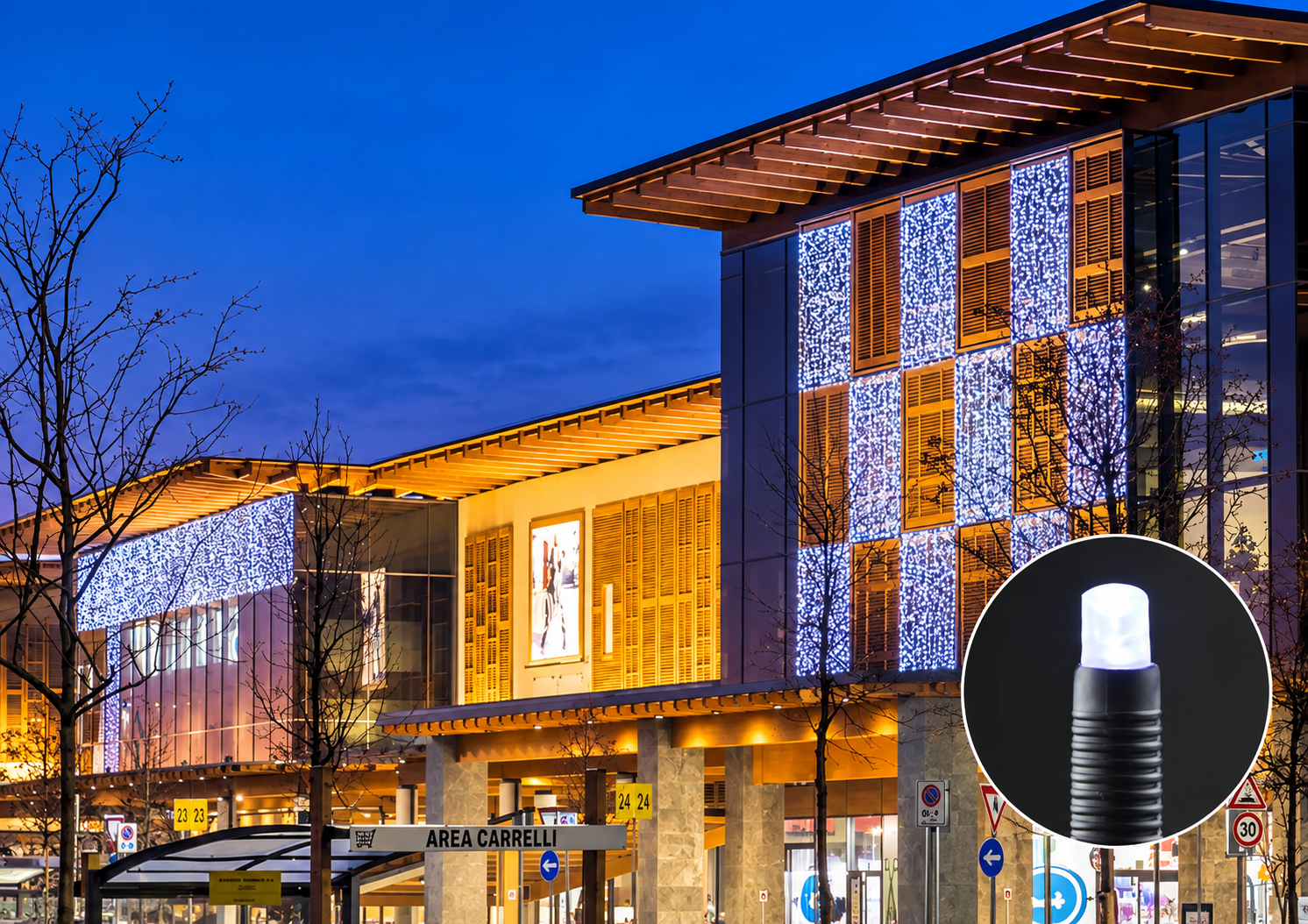 Rideau lumineux LED+ 1,5 mètre de haut