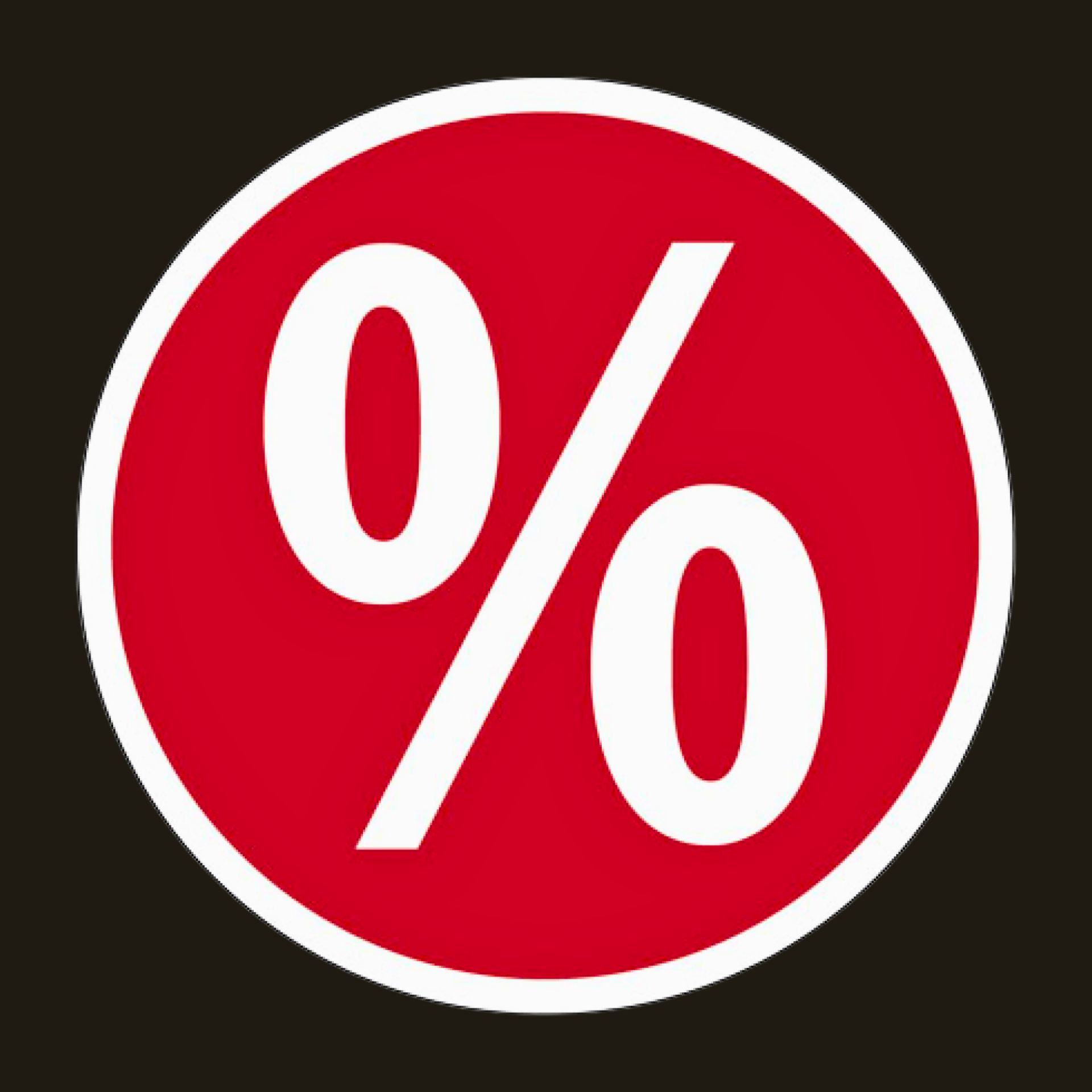 Aufkleber "%"