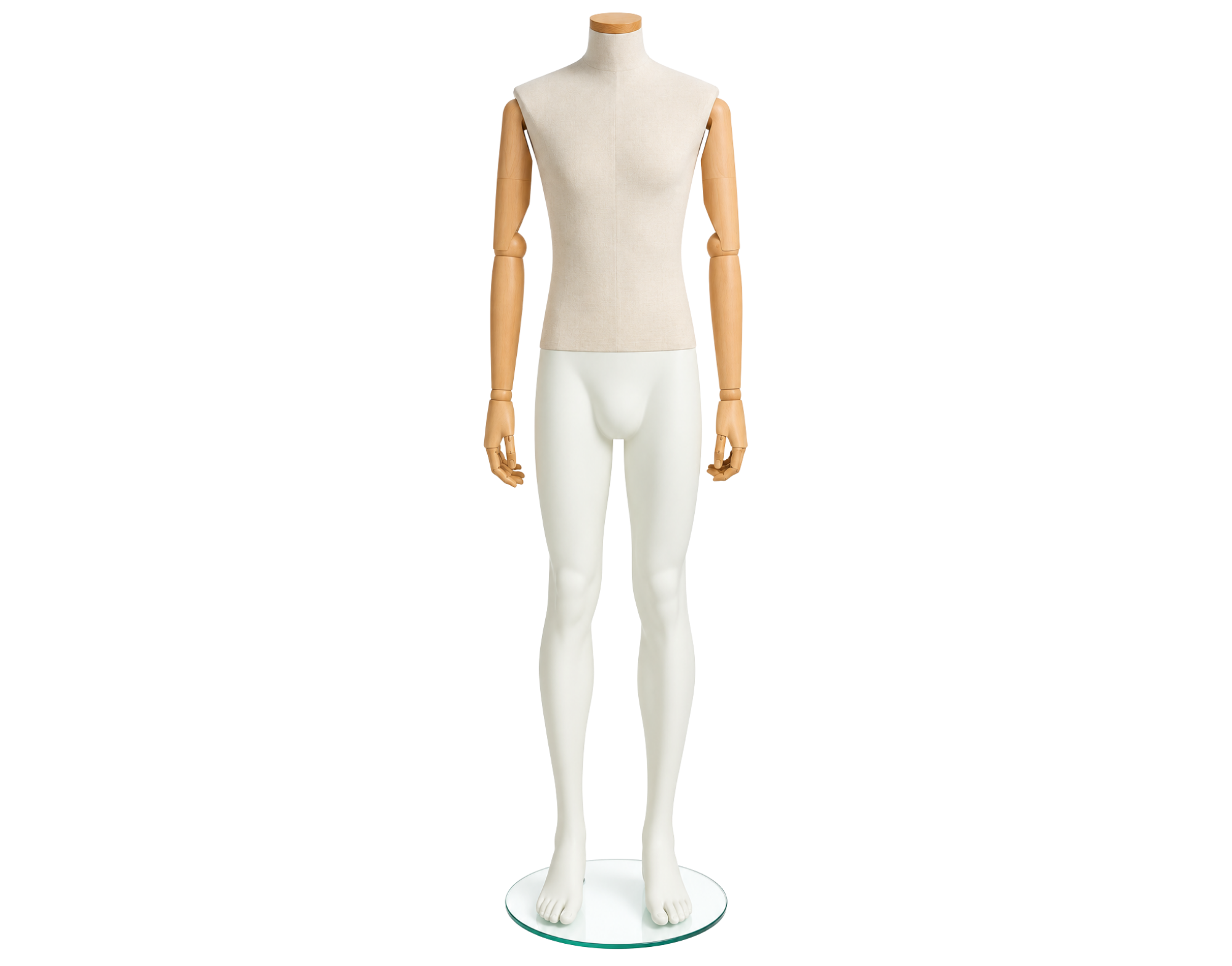 Mannequin femme PLENTY  Bras en bois & plaque de cou