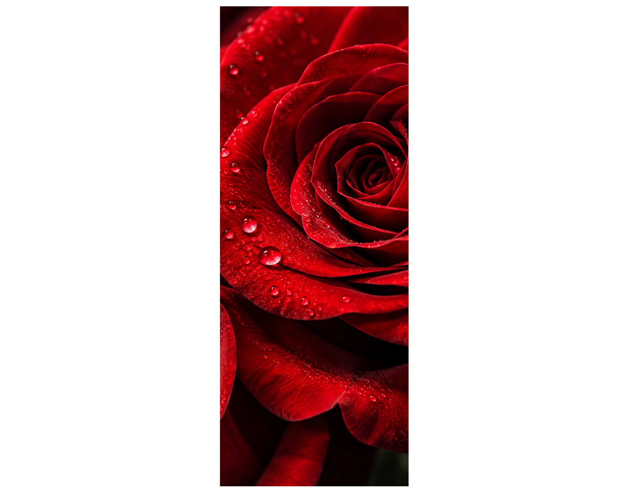 Stoffbanner Elegante Rose in Rot