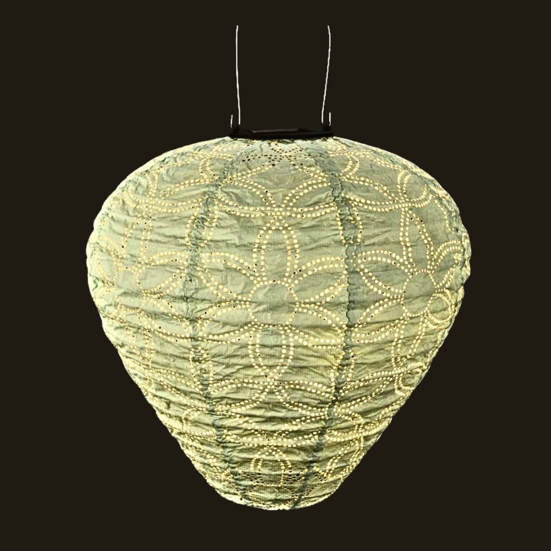 In & Outdoor Solaire Lampion Goutte menthe