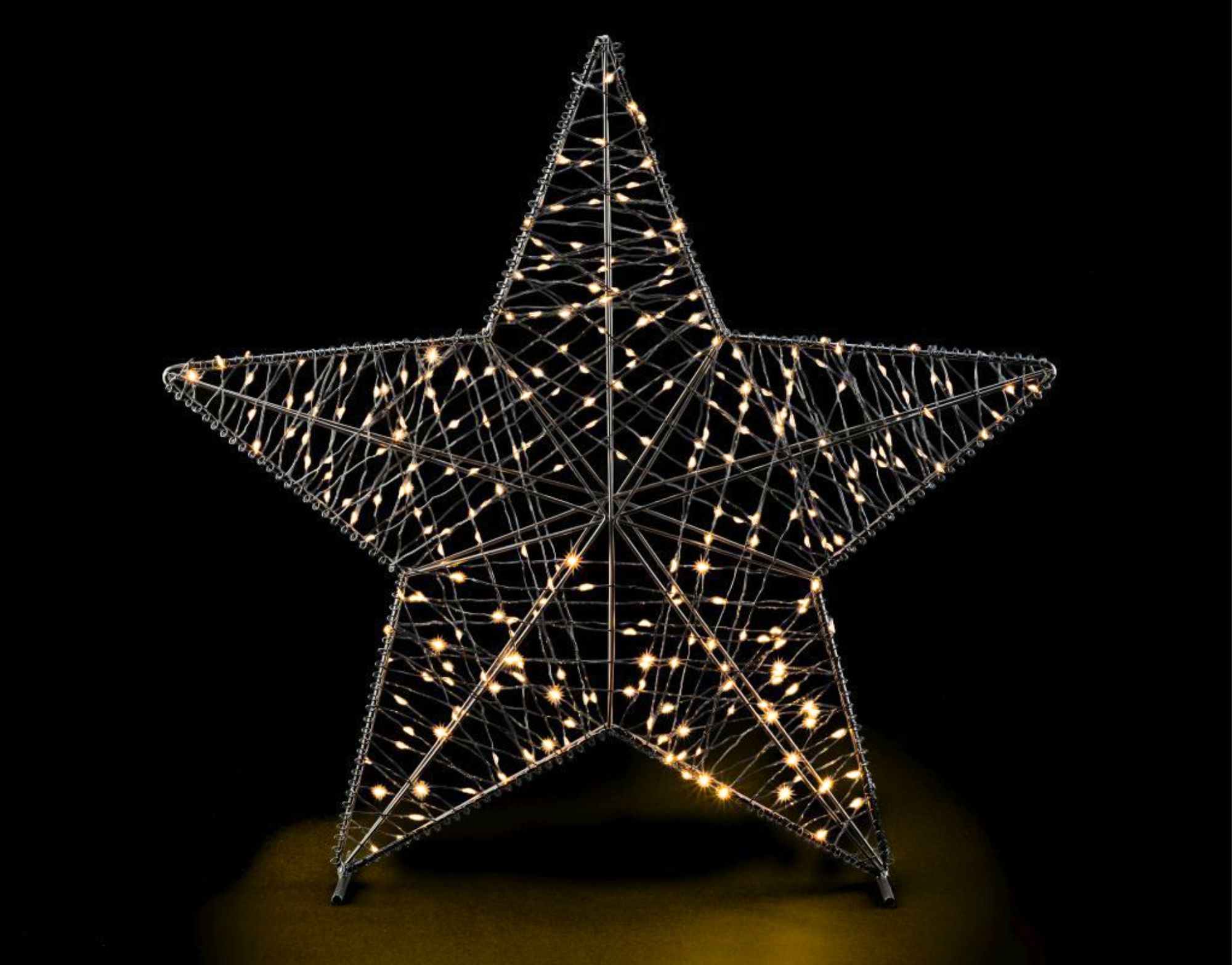 Étoile LED Gamma noire 50 cm