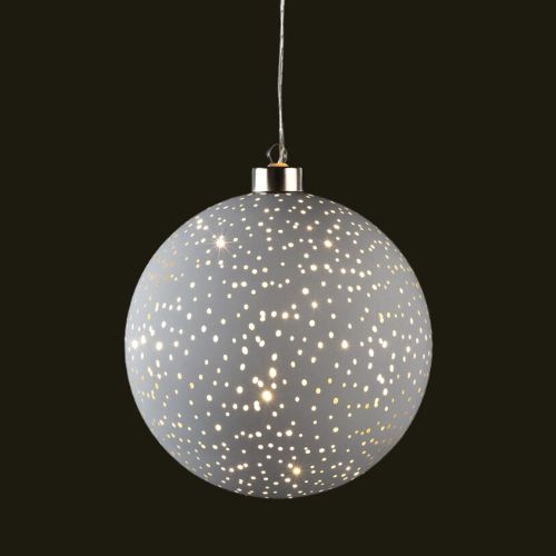 Boule de galle LED Glamour blanche grande