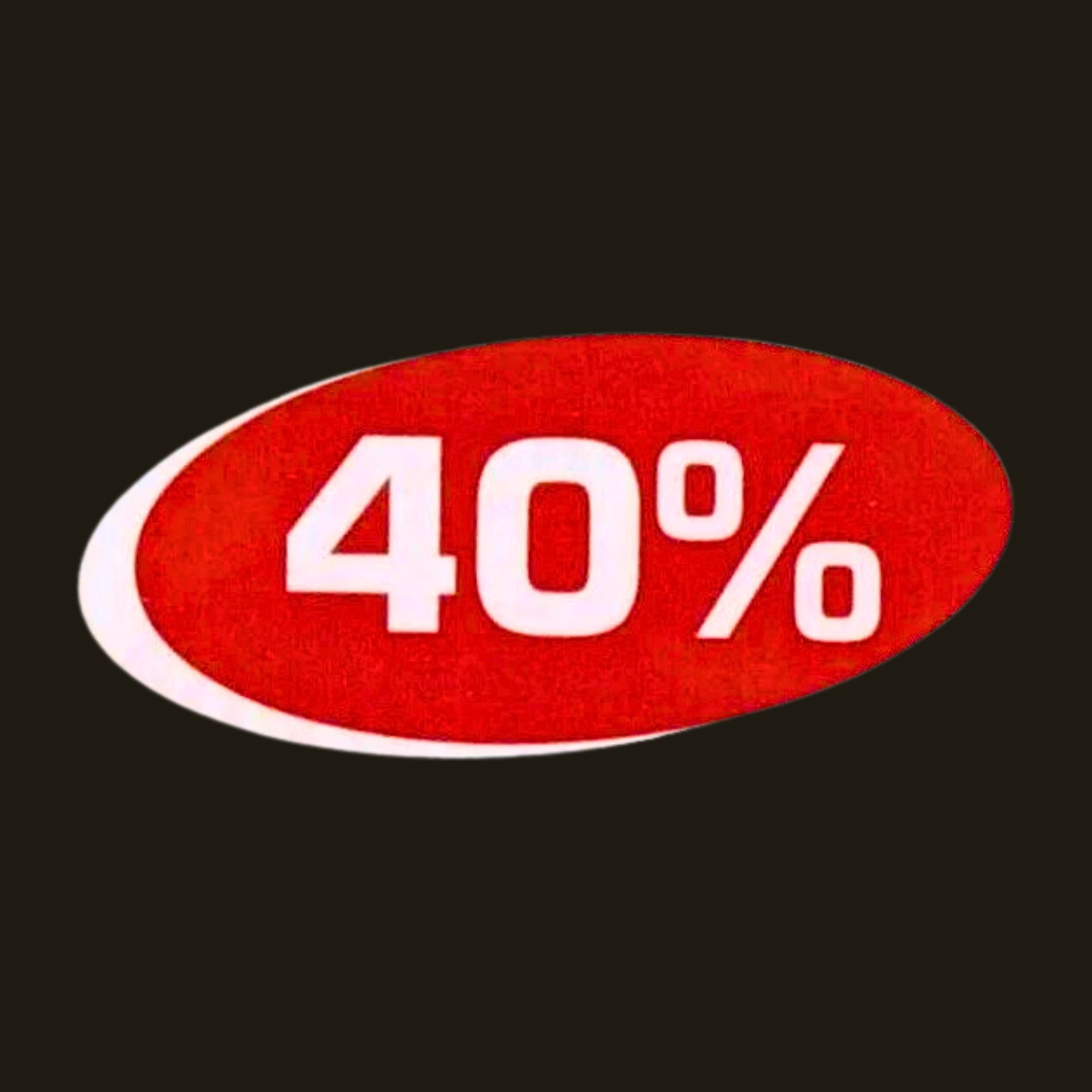 Aufkleber 40%