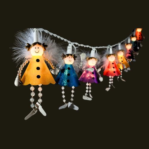 Engel Lichterkette bunt