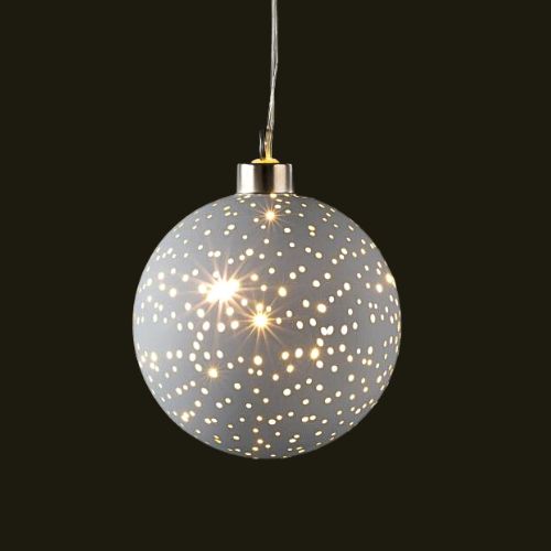 Boule de galle LED Glamour blanche petite