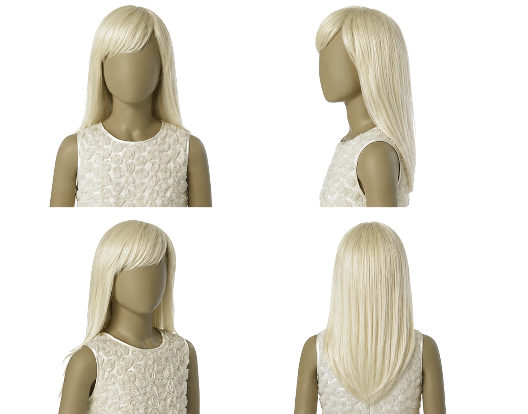 Perruque Poppy A pour mannequins enfants