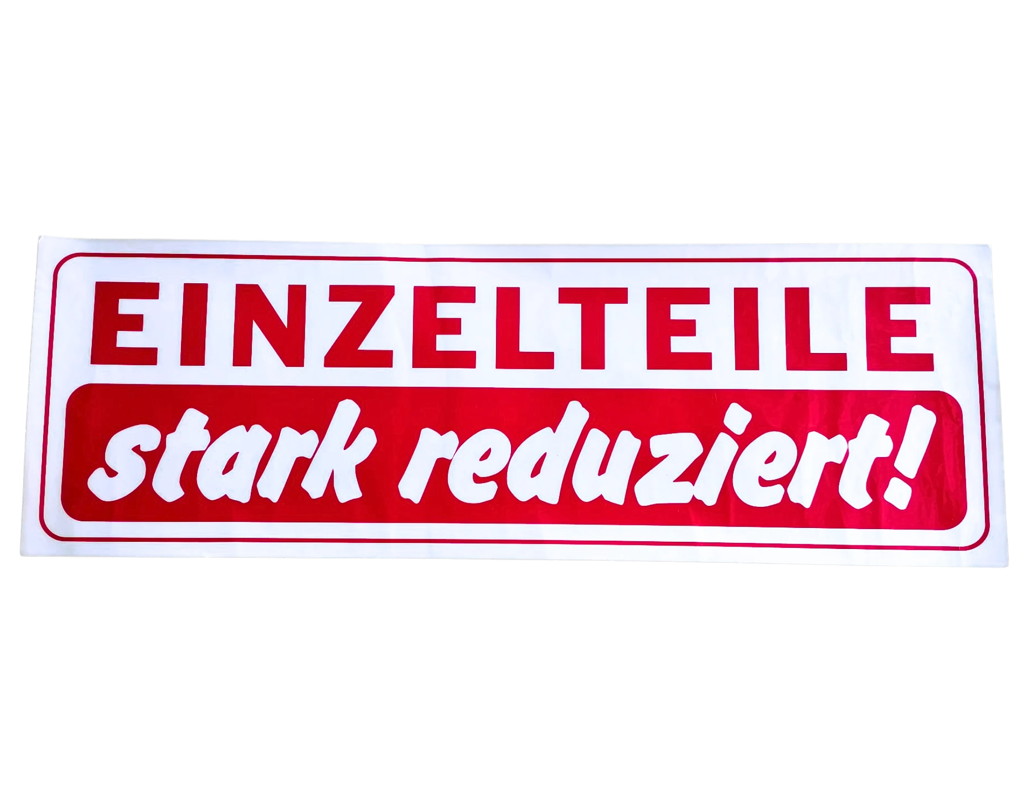 Autocollant "Einzelteile reduziert"