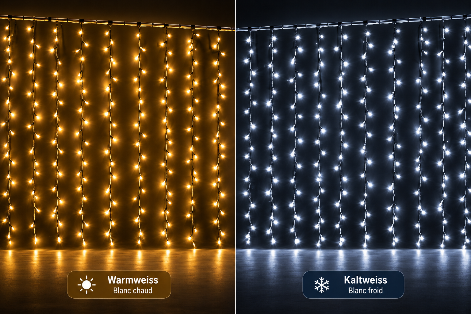 LED-Classic Lichtervorhang 5 Meter hoch