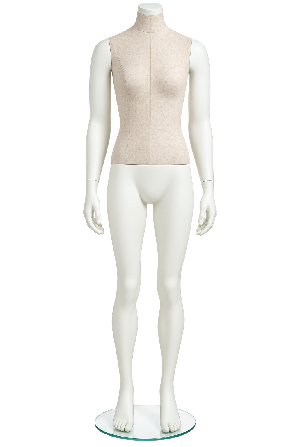 Mannequin femme PLENTY Bras blancs & plaque de cou