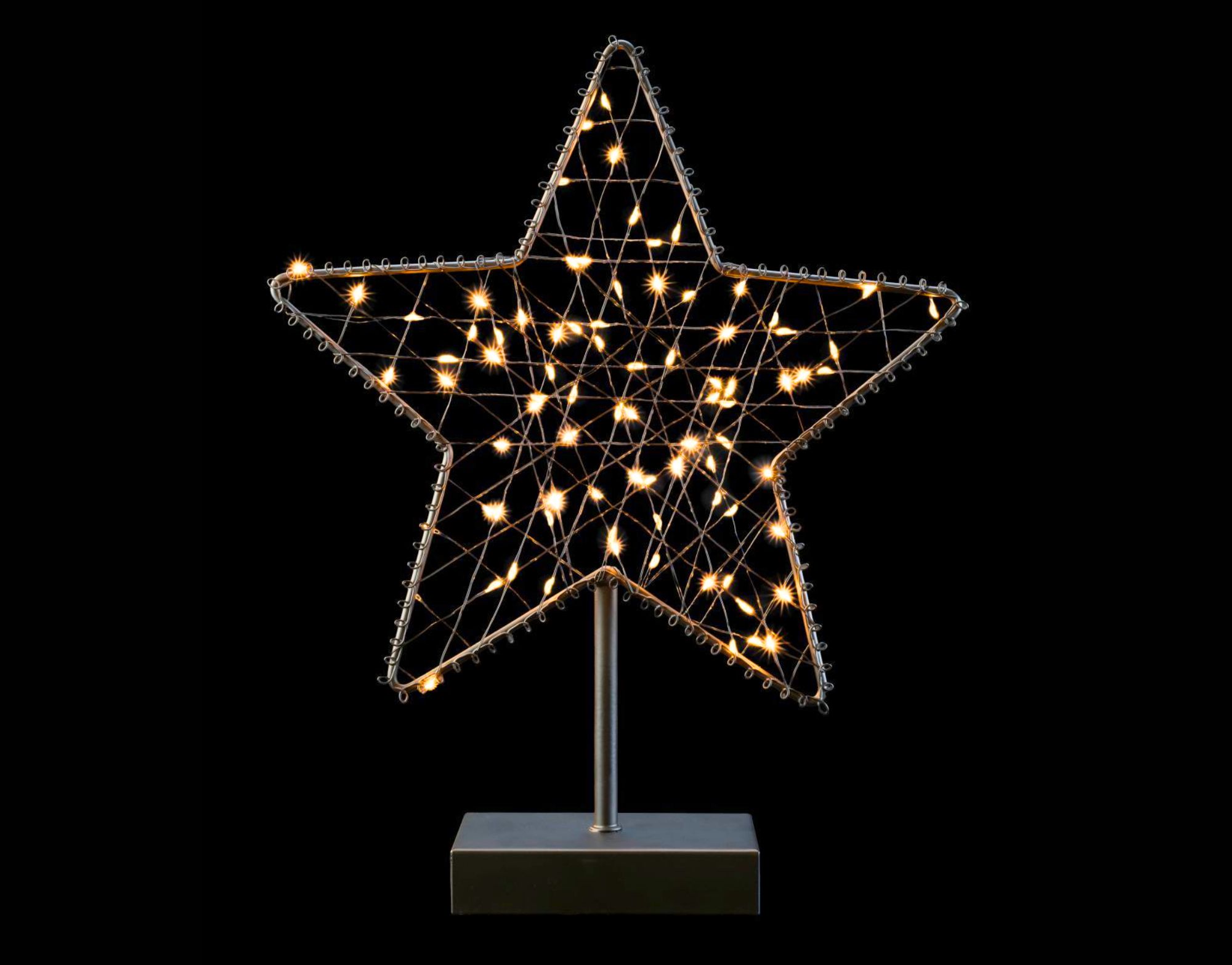 Étoile LED noire 34,5 cm