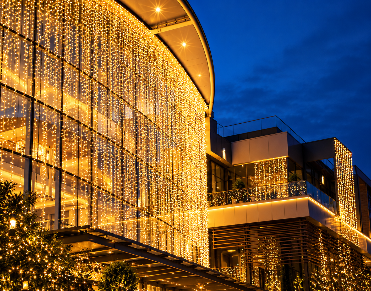 LED-Classic Lichtervorhang 5 Meter hoch