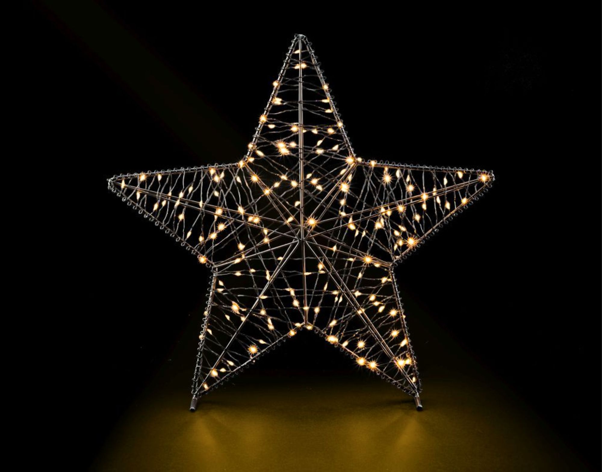 Étoile LED Gamma noire 40 cm