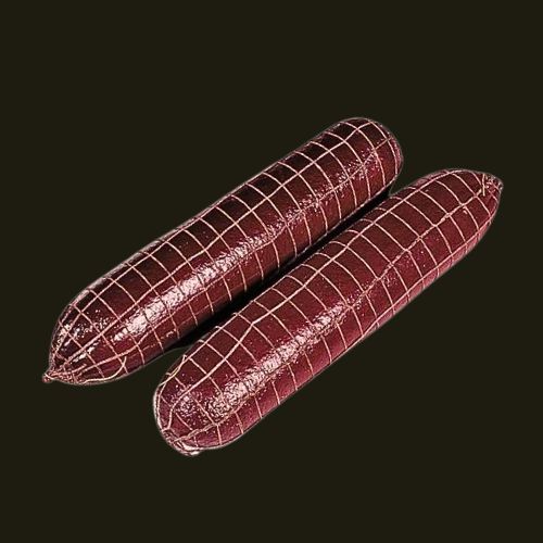 Salami mit Netz gross  braun