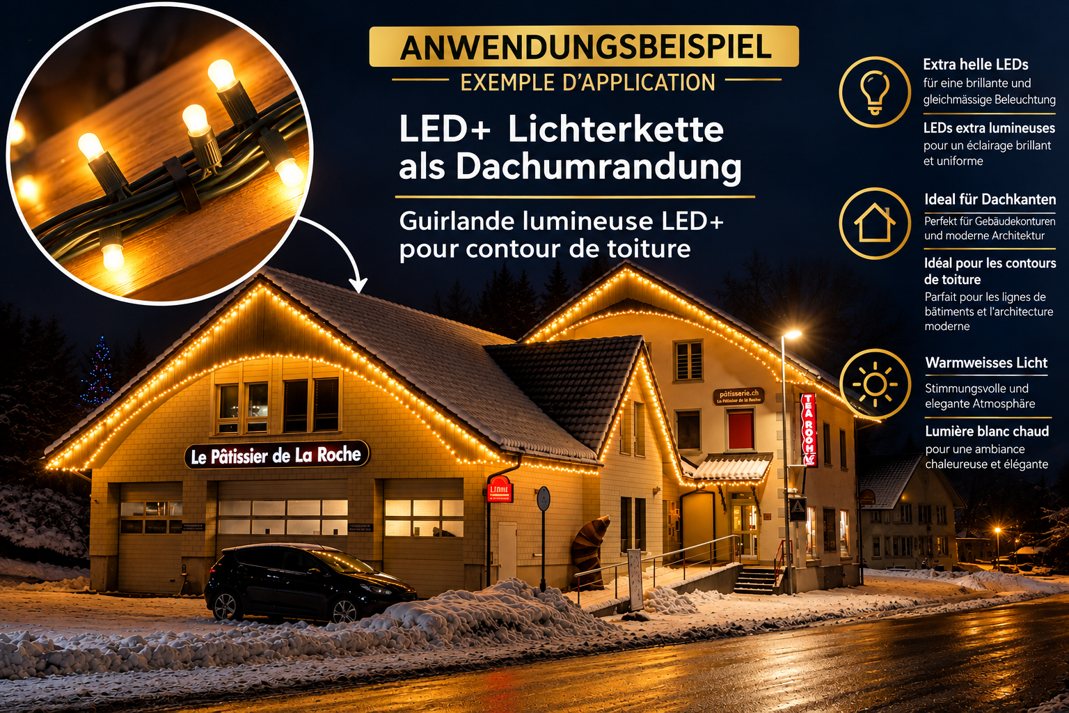 Guirlande lumineuse LED+ 20 m