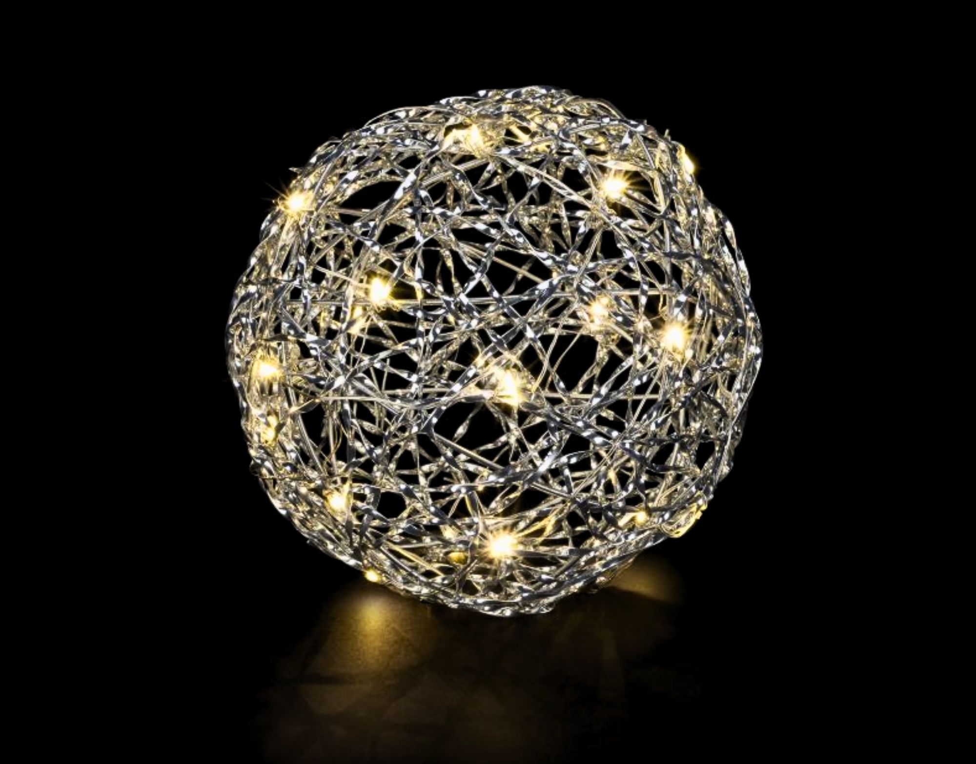 Boule LED argent